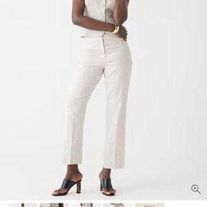 J. Crew Cream Ankle Cropped Pants